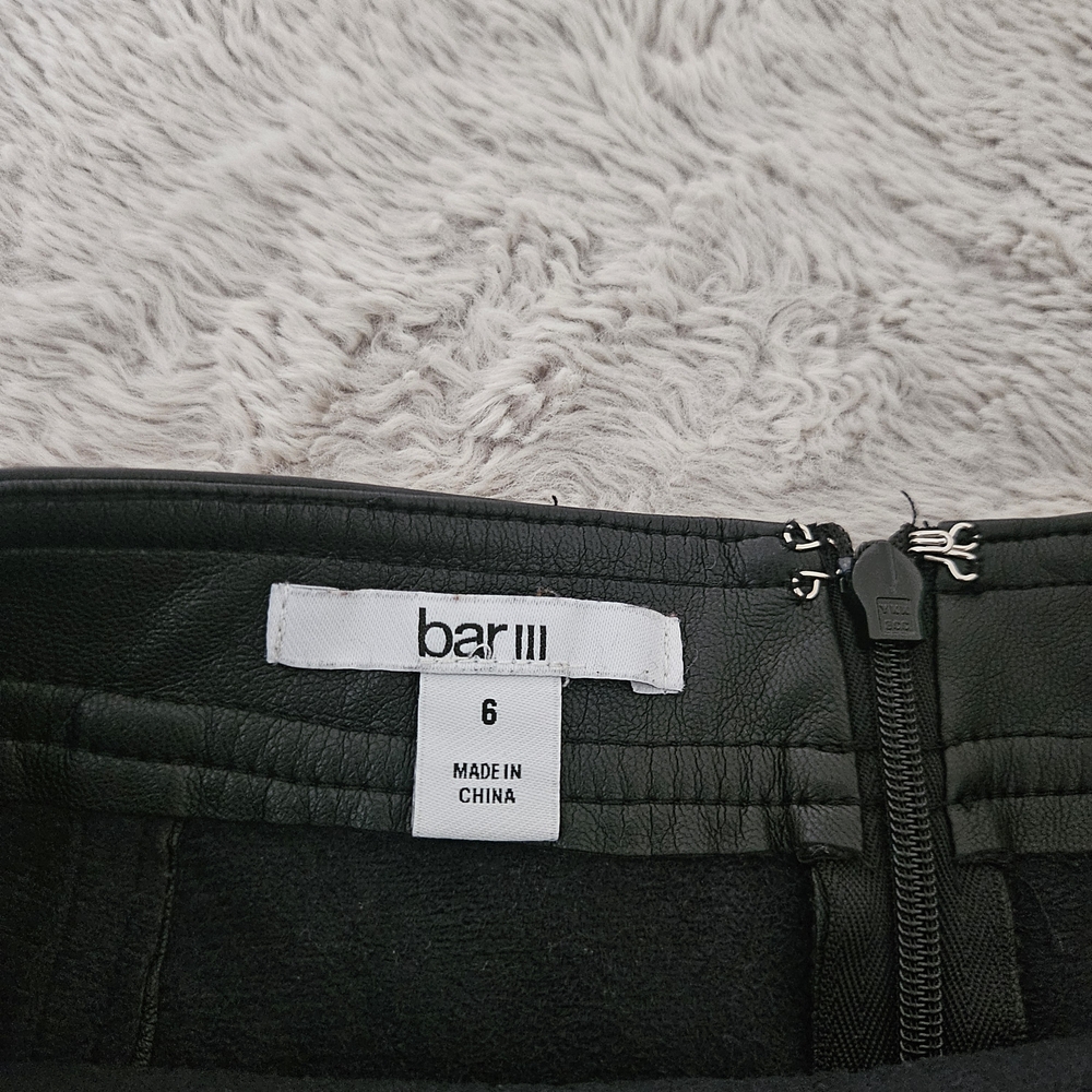 Bar III Black "Leather" Skirt - Picture 3 of 3